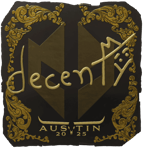 Sticker | decenty (Gold) | Austin 2025