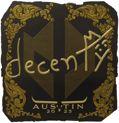 Sticker | decenty (Altın) | Austin 2025