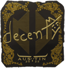Sticker | decenty (Gold) | Austin 2025 Sticker | decenty (Gold) | Austin 2025 image