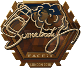 Sticker | somebody (Gold) | London 2018 image