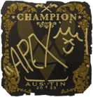 Sticker | apEX (Gold, Champion) | Austin 2025 image