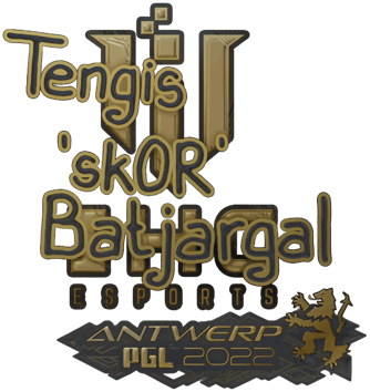 Sticker | sk0R (złota) | Antwerpia 2022