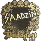 Sticker | saadzin (Gold) | Budapest 2025 image