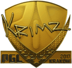 Sticker | KRIMZ (Gold) | Krakow 2017 image