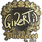 Sticker | qikert (Gold) | Budapest 2025 image