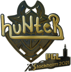 Sticker | huNter- (Gold) | Stockholm 2021