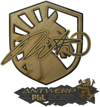 Sticker | nitr0 (Gold) | Antuérpia 2022