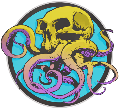 Sticker | Crâne tentaculaire : océan vespéral