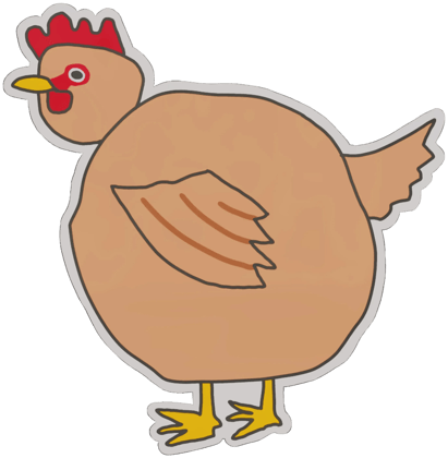 Sticker | Çiziktirilmiş Tavuk