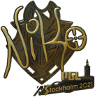 Sticker | NiKo (Gold) | Stockholm 2021 image