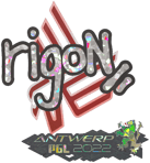 Sticker | rigoN (Glitter) | Antwerp 2022