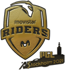 Sticker | Movistar Riders (Gold) | Stockholm 2021 image