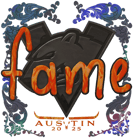 Sticker | fame (Holo) | Austin 2025 image