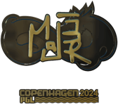 Sticker | MAJ3R (Gold) | Copenhagen 2024