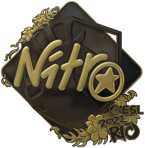 Sticker | nitr0 (Gold) | Rio 2022