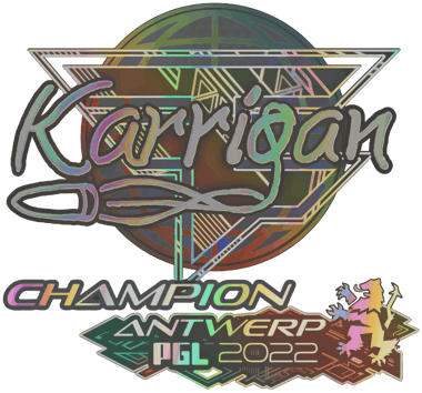 Sticker | karrigan (holograficzna, mistrz) | Antwerpia 2022