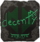 Sticker | decenty (Foil) | Austin 2025 Sticker | decenty (Foil) | Austin 2025 image