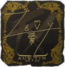 Sticker | zevy (Gold) | Austin 2025 image