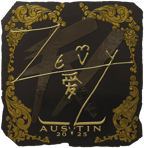 Sticker | zevy (Gold) | Austin 2025
