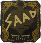 Sticker | saadzin (Gold) | Austin 2025 image