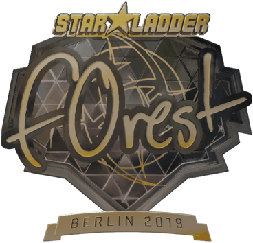 Sticker | f0rest (Gold) | Berlim 2019