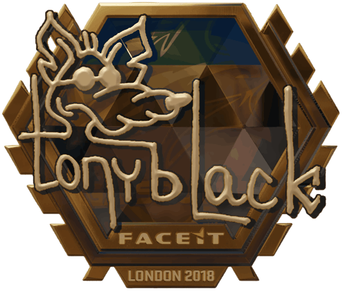 Sticker | tonyblack (złota) | Londyn 2018