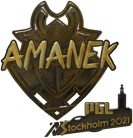 Sticker | AMANEK (Gold) | Stockholm 2021 image