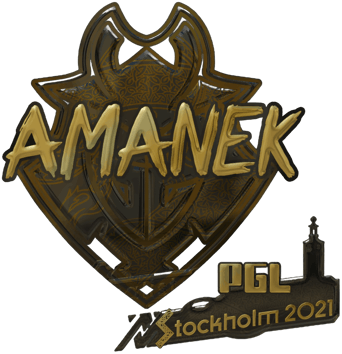 Sticker | AMANEK (dorada) | Estocolmo 2021