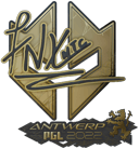 Sticker | fnx (Gold) | Antwerp 2022 image
