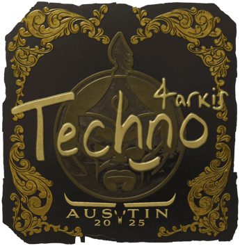 Sticker | Techno4K (Altın) | Austin 2025