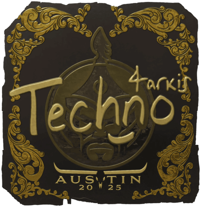 Sticker | Techno4K (ゴールド) | Austin 2025