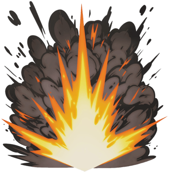 Aufkleber | Bombendetonation
