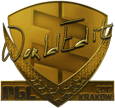 Sticker | WorldEdit (ゴールド) | Krakow 2017