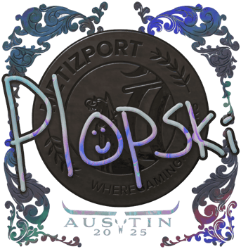 Sticker | Plopski (holograficzna) | Austin 2025