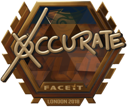 Sticker | xccurate (ゴールド) | London 2018