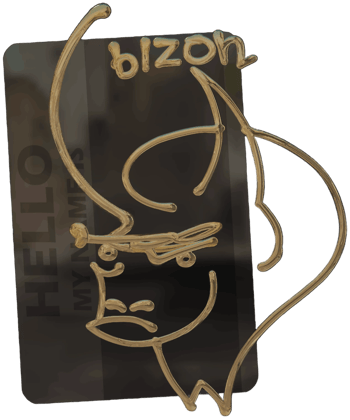 Sticker | Hello PP-Bizon(黃金)