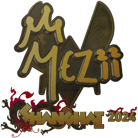 Sticker | mezii (Gold) | Shanghai 2024 image