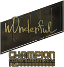 Sticker | w0nderful (Gold, Champion) | Copenhagen 2024 image