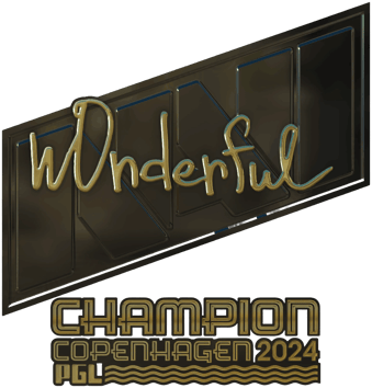 Sticker | w0nderful (ゴールド、チャンピオン) | Copenhagen 2024