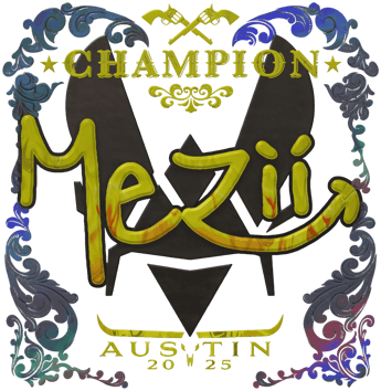 Sticker | mezii (Ảnh toàn ký, Nhà vô địch) | Austin 2025