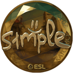 Sticker | s1mple (Gold) | Katowice 2019