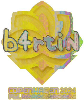 Sticker | b4rtiN (holográfica) | Copenhague 2024