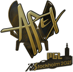 Sticker | apEX (Gold) | Stockholm 2021