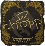 Sticker | chopper (Gold) | Austin 2025