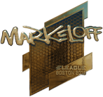 Sticker | markeloff (Gold) | Boston 2018 image