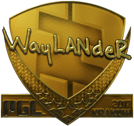 Sticker | wayLander (złota) | Kraków 2017