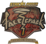 Sticker | facecrack (Gold) | Berlin 2019