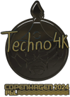 Sticker | Techno4K (Gold) | Copenhagen 2024 image