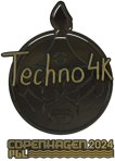 Sticker | Techno4K (Gold) | Copenhagen 2024
