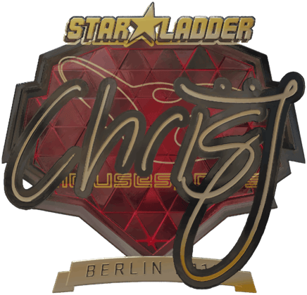 Sticker | chrisJ (złota) | Berlin 2019